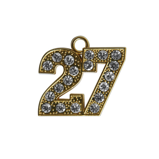 Gold Tassel Date Bling Charm Year 2027 by Wholesale Grad Supply