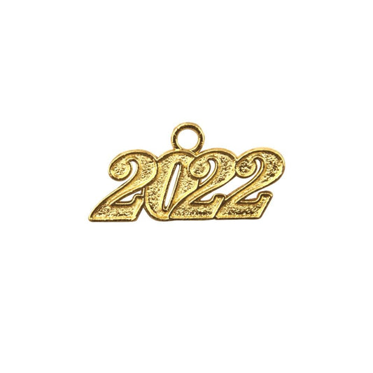 Gold Tassel Date Charm Year 2022 by Wholesale Grad Supply