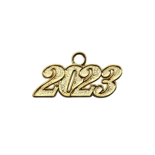 Gold Tassel Date Charm Year 2023 by Wholesale Grad Supply