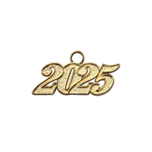 Gold Tassel Date Charm Year 2025 by Wholesale Grad Supply