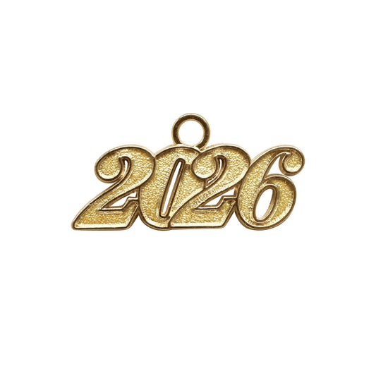 Gold Tassel Date Charm Year 2026 by Wholesale Grad Supply