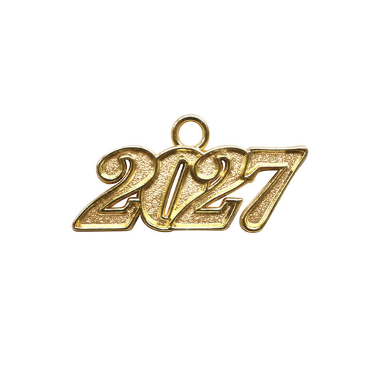 Gold Tassel Date Charm Year 2027 by Wholesale Grad Supply