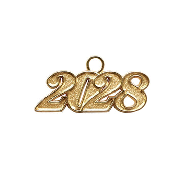 Gold Tassel Date Charm Year 2028 by Wholesale Grad Supply