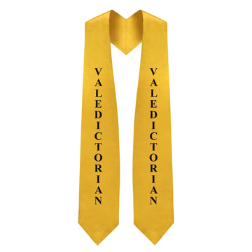 Gold Valedictorian Graduation Stole/Sash with Classic Tips by Wholesale Grad Supply