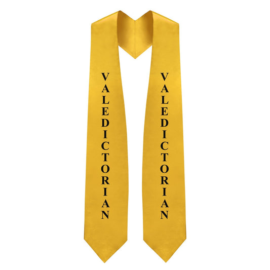 Gold Valedictorian Graduation Stole/Sash with Classic Tips by Wholesale Grad Supply