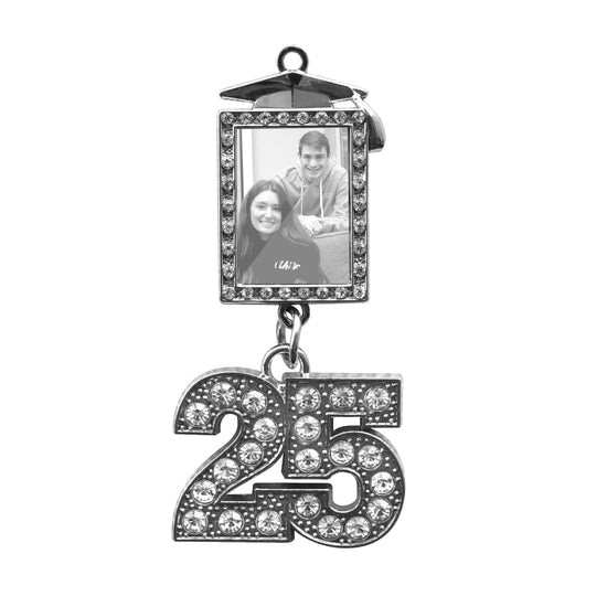 Graduation Tassel Photo Frame Charm With Bling Charm by Wholesale Grad Supply