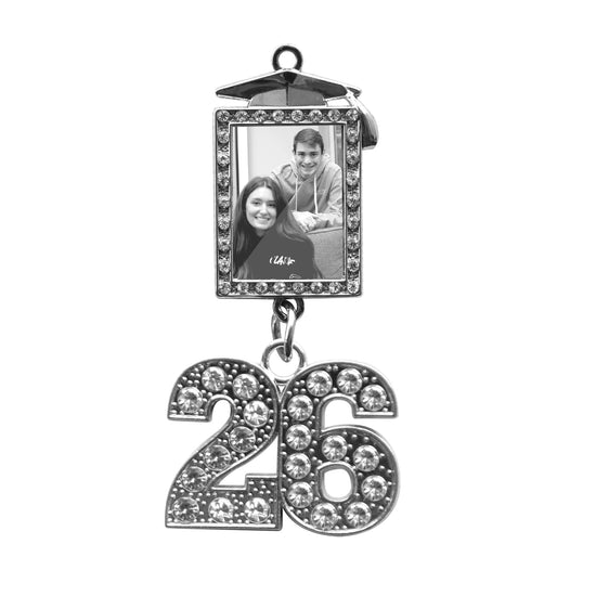 Graduation Tassel Photo Frame Charm With Bling Charm by Wholesale Grad Supply