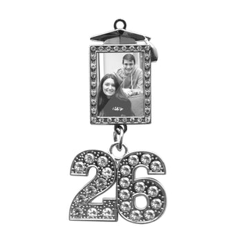 Graduation Tassel Photo Frame Charm With Bling Charm by Wholesale Grad Supply