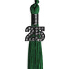 Green Graduation Tassel with Black Bling Charm by Wholesale Grad Supply