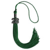 Green Graduation Tassel with Black Bling Charm by Wholesale Grad Supply