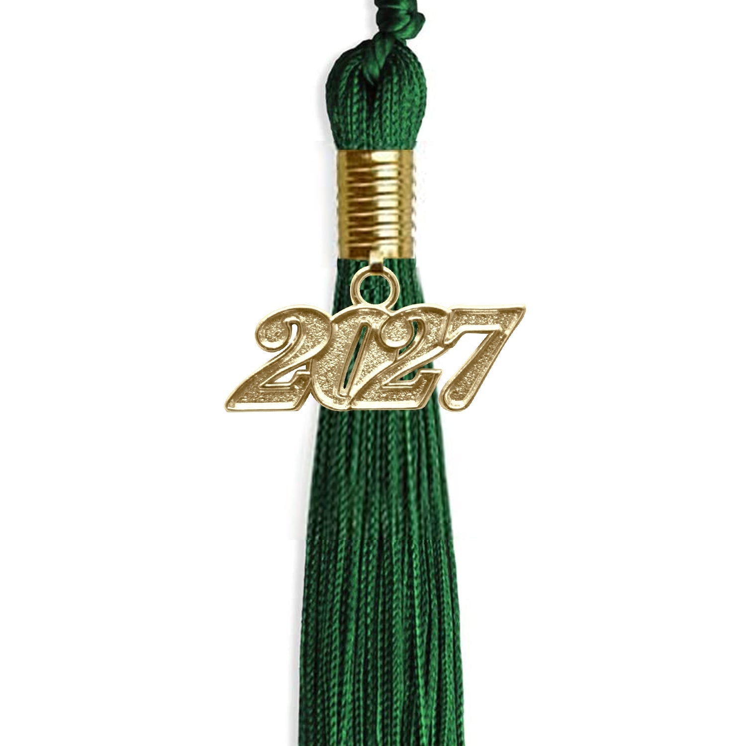Green Graduation Tassel with Gold Bling Charm by Wholesale Grad Supply