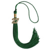 Green Graduation Tassel with Gold Bling Charm by Wholesale Grad Supply
