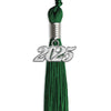 Green Graduation Tassel with Silver Bling Charm by Wholesale Grad Supply
