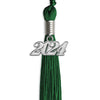 Green Graduation Tassel with Silver Bling Charm by Wholesale Grad Supply
