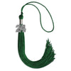 Green Graduation Tassel with Silver Bling Charm by Wholesale Grad Supply