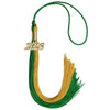 Green/Bright Gold Graduation Tassel with Gold Bling Charm by Wholesale Grad Supply