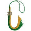 Green/Bright Gold Graduation Tassel with Gold Bling Charm by Wholesale Grad Supply