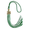 Green/White Mixed Color Graduation Tassel with Gold Bling Charm by Wholesale Grad Supply