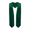 Hunter Green Class of 2024 Graduation Stole/Sash with Classic Tips by Wholesale Grad Supply