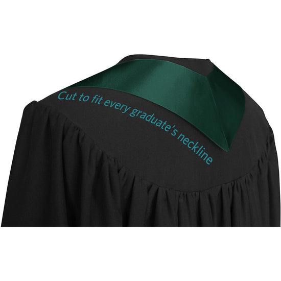 Hunter Green Class of 2025 Graduation Stole/Sash with Classic Tips by Wholesale Grad Supply