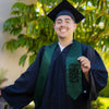 Hunter Green Class of 2025 Graduation Stole/Sash with Classic Tips by Wholesale Grad Supply