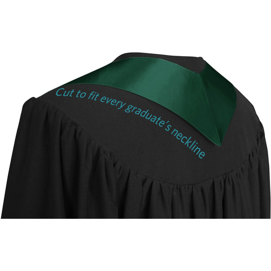 Hunter Green Class of 2026 Graduation Stole/Sash with Classic Tips by Wholesale Grad Supply