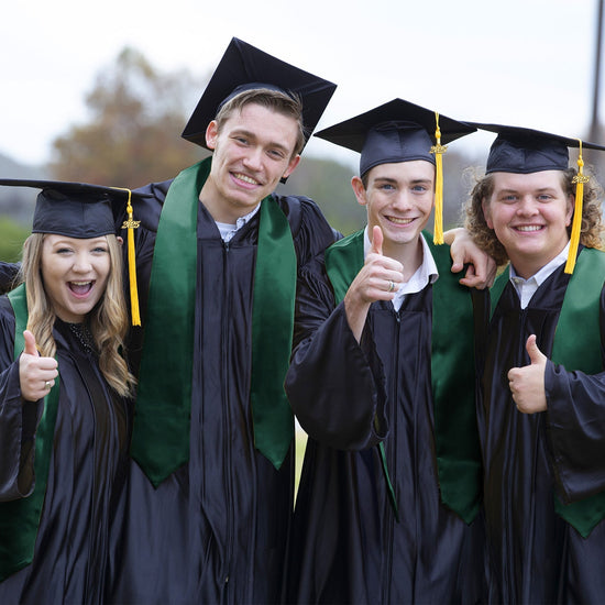 Hunter Green Graduation Stole by Wholesale Grad Supply