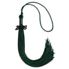 Hunter Green Graduation Tassel with Black Bling Charm by Wholesale Grad Supply