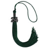 Hunter Green Graduation Tassel with Black Bling Charm by Wholesale Grad Supply
