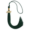 Hunter Green Graduation Tassel with Gold Bling Charm by Wholesale Grad Supply