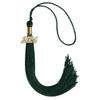 Hunter Green Graduation Tassel with Gold Bling Charm by Wholesale Grad Supply