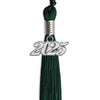 Hunter Green Graduation Tassel with Silver Bling Charm by Wholesale Grad Supply