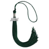 Hunter Green Graduation Tassel with Silver Bling Charm by Wholesale Grad Supply