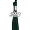 Hunter Green Graduation Tassel with Silver Bling Charm by Wholesale Grad Supply