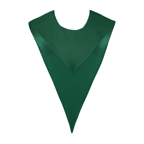 Hunter Green Graduation V-Stole by Wholesale Grad Supply