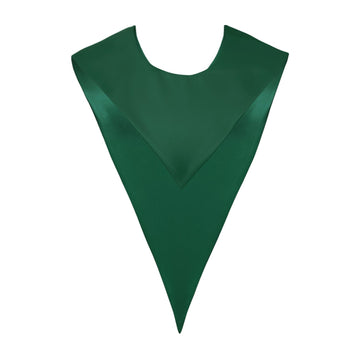 Hunter Green Graduation V-Stole by Wholesale Grad Supply