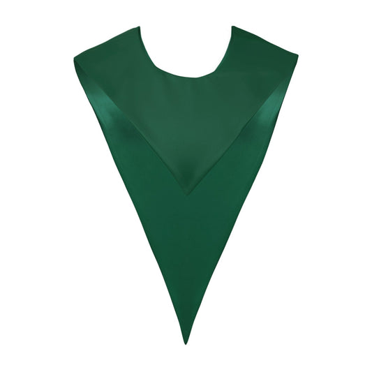 Hunter Green Graduation V-Stole by Wholesale Grad Supply