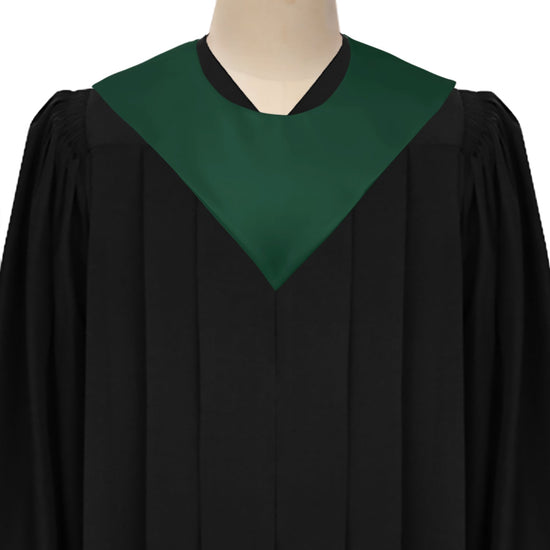Hunter Green Graduation V-Stole by Wholesale Grad Supply