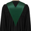Hunter Green Graduation V-Stole by Wholesale Grad Supply