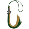Hunter Green/Antique Gold Graduation Tassel with Black Bling Charm by Wholesale Grad Supply