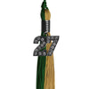 Hunter Green/Antique Gold Graduation Tassel with Black Bling Charm by Wholesale Grad Supply