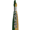 Hunter Green/Antique Gold Graduation Tassel with Silver Stacked Date Drop by Wholesale Grad Supply