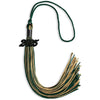 Hunter Green/Antique Gold Mixed Color Graduation Tassel with Black Bling Charm by Wholesale Grad Supply