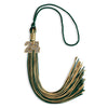 Hunter Green/Antique Gold Mixed Color Graduation Tassel with Gold Bling Charm by Wholesale Grad Supply