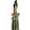 Hunter Green/Antique Gold Mixed Color Graduation Tassel with Gold Bling Charm by Wholesale Grad Supply