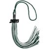 Hunter Green/White Mixed Color Graduation Tassel with Black Bling Charm by Wholesale Grad Supply