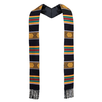 Kente Multi-Color Graduation Stole by Wholesale Grad Supply