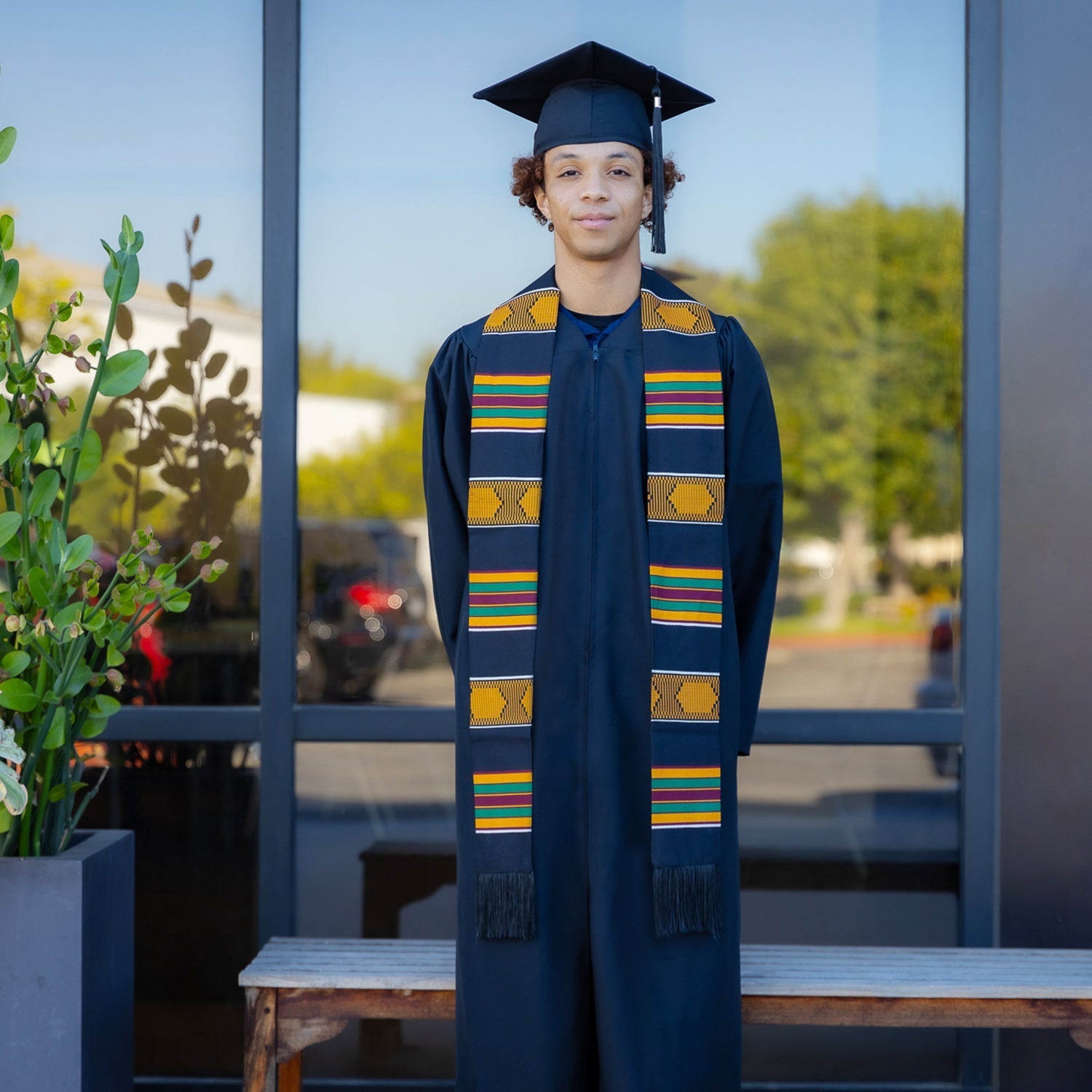 Kente Multi-Color Graduation Stole by Wholesale Grad Supply