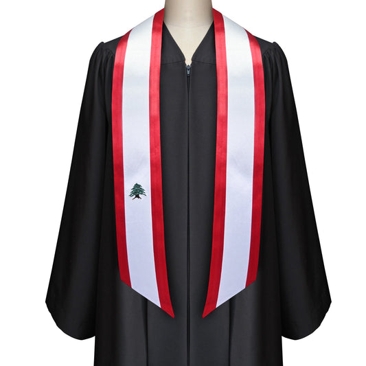 Lebanon International Graduation Stole/Sash Study Abroad Graduate by Wholesale Grad Supply