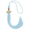 Light Blue Graduation Tassel with Gold Bling Charm by Wholesale Grad Supply